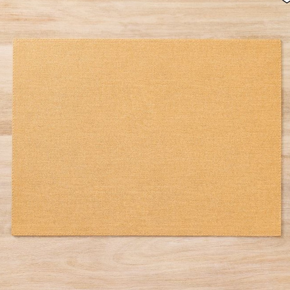 4 West Elm Denim Texture Easy-Care Placemat in Marigold